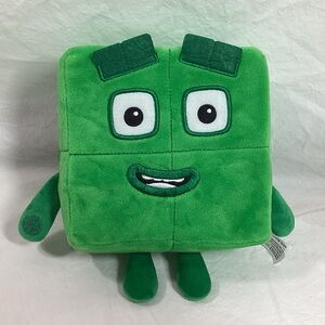 Numberblocks FOUR Green Plush Plushie Colorful Educational Learning Toy